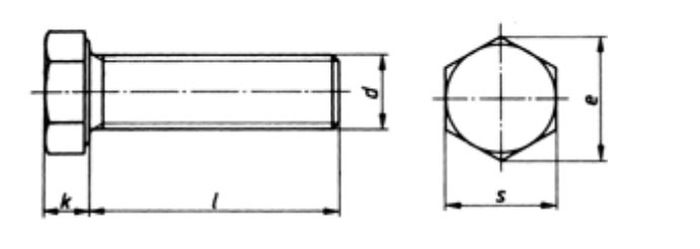 Sechskantschraube M10x100 Teilgewinde, Güte 4. 6, vz, 1 Stk.