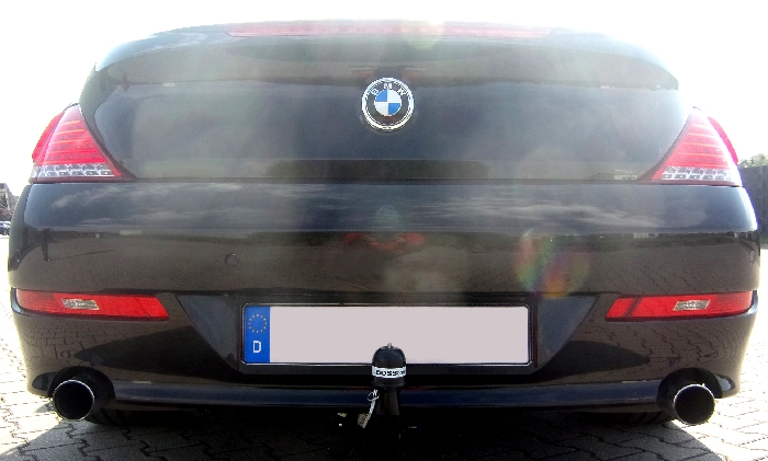 Anhängerkupplung für BMW-6er Coupe E63, Cabrio E64LCI, nur für Heckträgerbetrieb, Montage nur bei uns im Haus, Baureihe 2007- V-abnehmbar