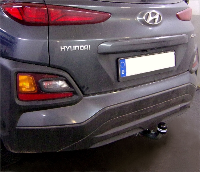 Anhängerkupplung für Hyundai Kona Fzg. ohne E-satz Vorbereitung, spez. AdBlue, spez. Hybrid 2017-2023 - abnehmbar