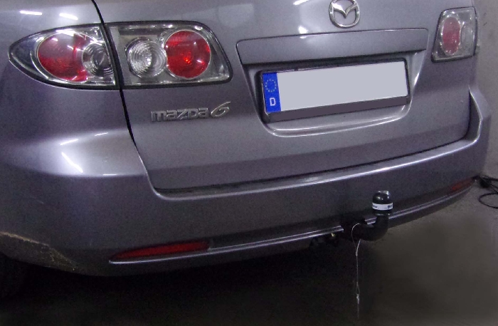 Anhängerkupplung für Mazda-6 Kombi, incl. Sport, nicht MPS - 260 PS, Baujahr 2005-2008 Ausf.: abnehmbar