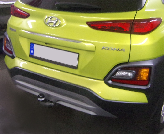 Anhängerkupplung für Hyundai Kona Fzg. ohne E-satz Vorbereitung, nicht AdBlue, nicht Hybrid 2017-2023 - abnehmbar