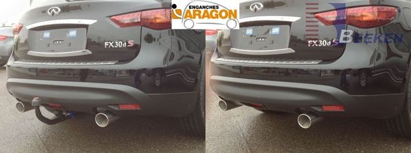 Anhängerkupplung für Infiniti FX 30 S51, mit Dieselmotor 2012- - starr