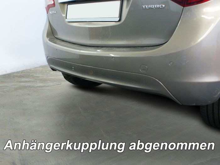 Anhängerkupplung für Opel-Meriva B, Minivan, nicht für Kfz. mit Fahrradträgersystem Flex-Fix, Baujahr 2014-