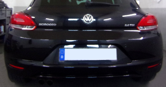 Anhängerkupplung für VW Scirocco Heckträgeraufnahme, nur für Heckträgerbetrieb, Montage nur bei uns im Haus 2014-2017 - V-abnehmbar