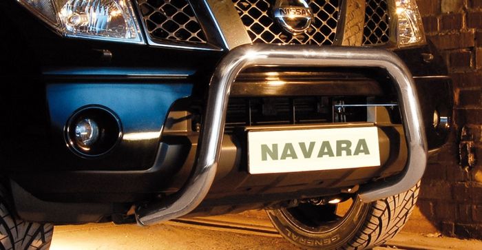 Frontschutzbügel Kuhfänger Bullfänger Nissan Navara D40 2010-2015, Steelbar 70mm, schwarz beschichtet