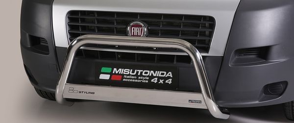 Frontschutzbügel Kuhfänger Bullfänger Fiat Ducato 2022- (nur Maxi), Medium Bar 63mm Edelstahl Omologato Inox