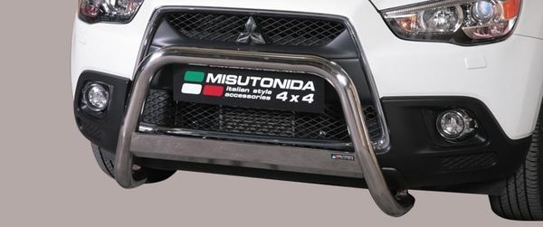 Frontschutzbügel Kuhfänger Bullfänger Mitsubishi ASX 2017-, Medium Bar 63mm Edelstahl Omologato Inox
