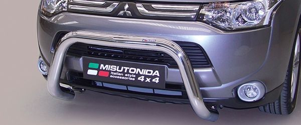 Frontschutzbügel Kuhfänger Bullfänger Mitsubishi Outlander 2013-2015, Super Bar 76mm Edelstahl Omologato Inox