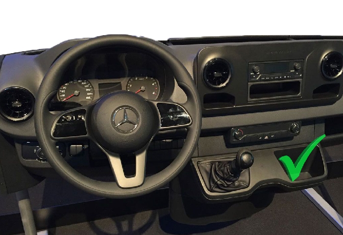 Mercedes Sprinter 211-314, Bj. 2018-, Fach rechts, Zusatz-Luftfederung 8 Zoll Zweikreis Doppelfaltenbalg- Anlage, Semi Air Komfortset, syst. LF1