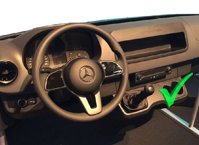 Mercedes Sprinter 409-4XX, Bj. 2018-, Fach rechts, Zusatz-Luftfederung 8 Zoll Zweikreis Doppelfaltenbalg- Anlage, Semi Air Komfortset, syst. LF1