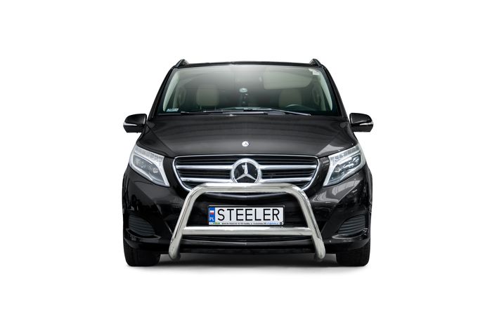 Frontschutzbügel Kuhfänger Bullfänger Mercedes V-Klasse 2014-2020, Steelbar Q 70mm, schwarz beschichtet