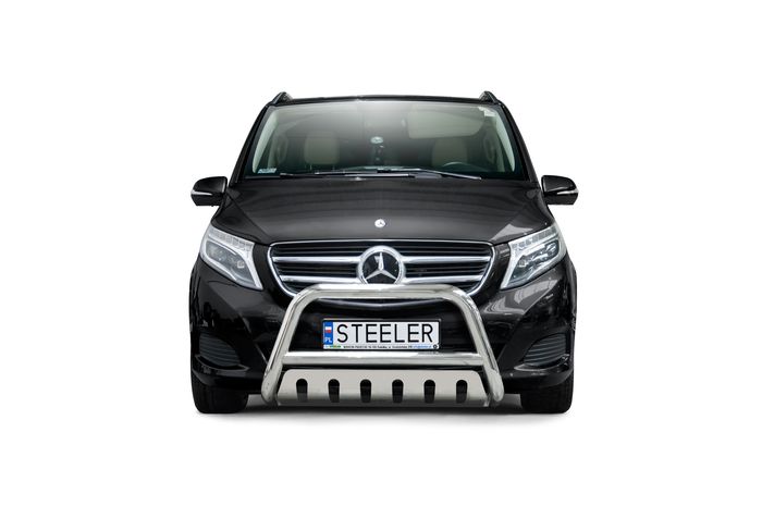 Frontschutzbügel Kuhfänger Bullfänger Mercedes V-Klasse 2014-2020, Steelbar QFU 70mm, schwarz beschichtet