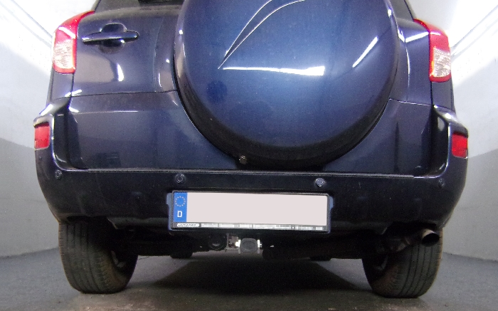 Anhängerkupplung für Toyota-RAV 4 III (XA3) Fzg. m. Nummernschild im Stossfänger, Baujahr 2006-2008