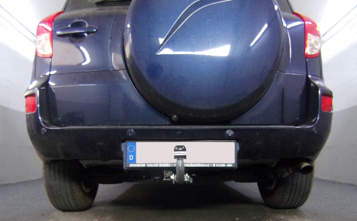 Anhängerkupplung für Toyota-RAV 4 - 2006-2008 III (XA3) Fzg. m. Nummernschild im Stossfänger Ausf.:  horizontal