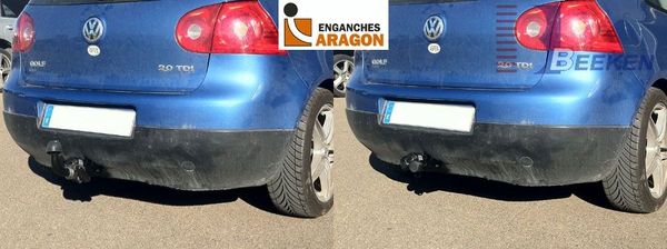 Anhängerkupplung für VW-Golf - 2012-2014 VII Limousine, nicht 4x4 Ausf.:  horizontal