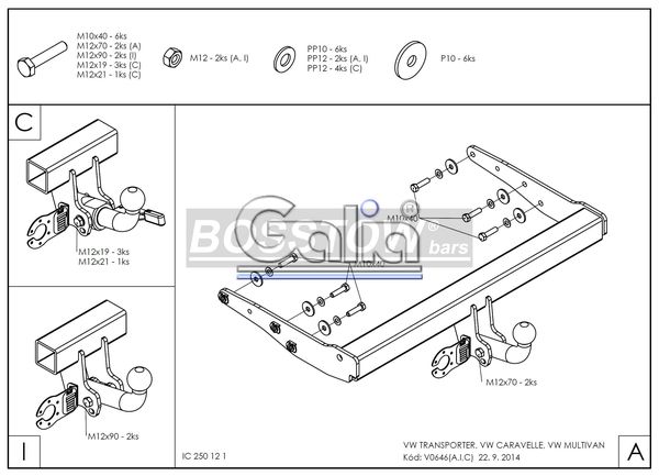Anhängerkupplung für Subaru-Legacy - 2003-2009 Kombi, (BL/BP) Ausf.:  horizontal