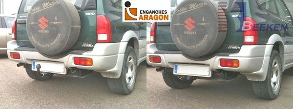 Anhängerkupplung für Suzuki Vitara 5-türig, nicht 2,0-16V, nicht 2,0-24V 1995-2005 - abnehmbar