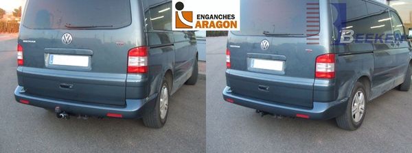 Anhängerkupplung für VW Transporter T6.1, Kasten Bus Kombi, inkl. 4x4, spez. California, Fzg. mit E- Satz Vorbereitung 2019-2024 - abnehmbar