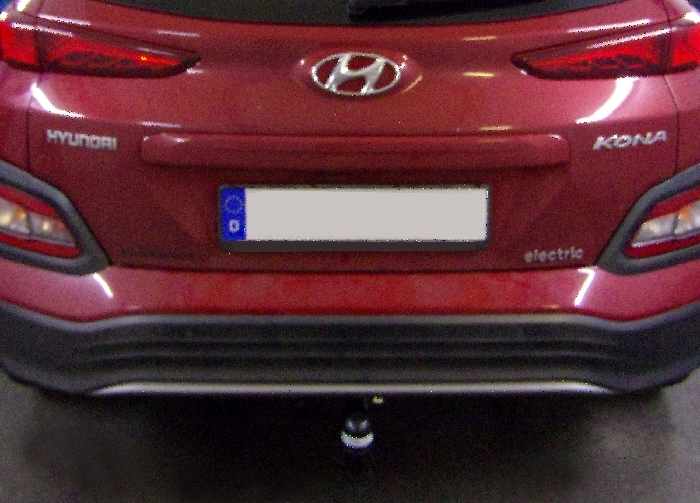 Anhängerkupplung für Hyundai-Kona Elektro, mit Anhängelastfreigabe ab Werk, Fzg. mit E-satz Vorbereitung, - 2018-