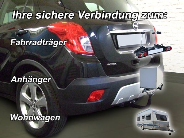 Anhängerkupplung Opel-Mokka nicht für Fzg. mit Fahrradträgersystem Flex-Fix, mit Elektrosatzvorb., Baujahr 2012-2016
