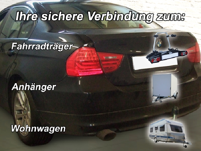 Anhängerkupplung für BMW 3er Limousine E90 2010- - abnehmbar