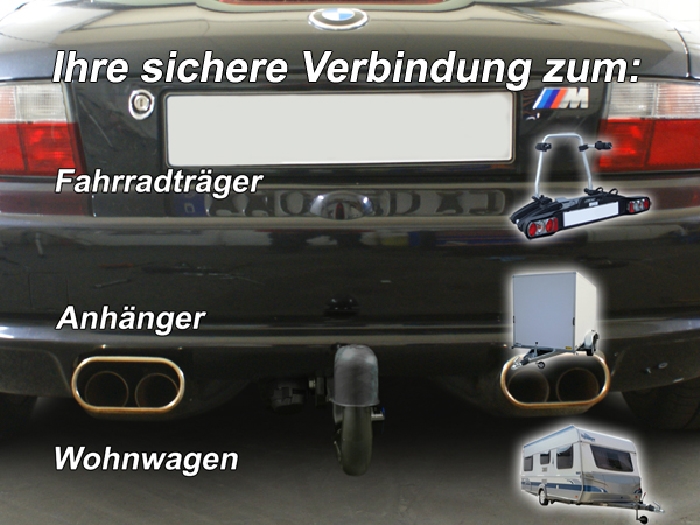 Anhängerkupplung für BMW Z3 Roadster, E36/7 1995-1999 Ausf.: V-abnehmbar