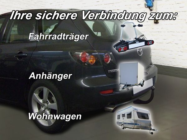 Anhängerkupplung für Mazda-3 Stufenheck, Baujahr 2003-2009 Ausf.: V-abnehmbar