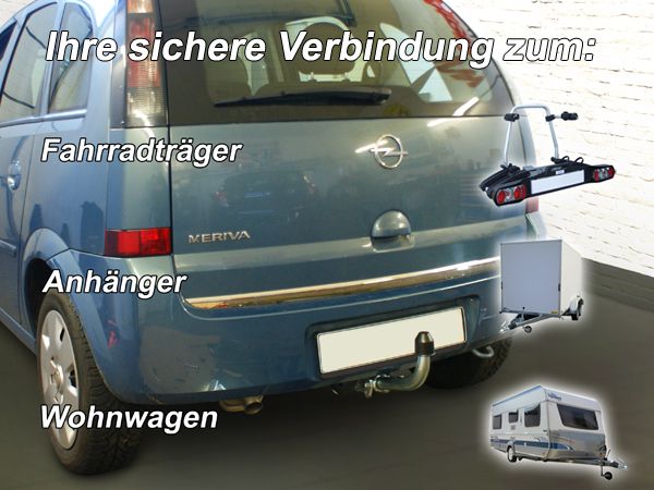 Anhängerkupplung für Opel-Meriva A, Minivan, Baujahr 2003-2010