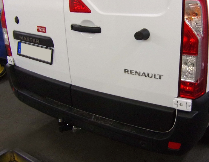 Anhängerkupplung für Renault-Master Kastenwagen Frontantrieb ohne Trittbrett, Fzg. ohne Elektrosatz Vorbereitung, Baujahr 2014-2024 Ausf.: starr