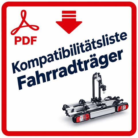 PDF herunterladen: Kompatibilitätsliste Fahrradträger (öffnet in neuem Tab)